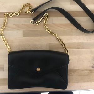 Tory Burch Small Black Gold Chain Purse